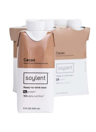 Soylent Meal Replacement Shake Cacao Tetra Pack 4 Pack 1