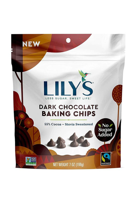 Lilys Less Sugar Baking Chips 7oz Resealable Bags